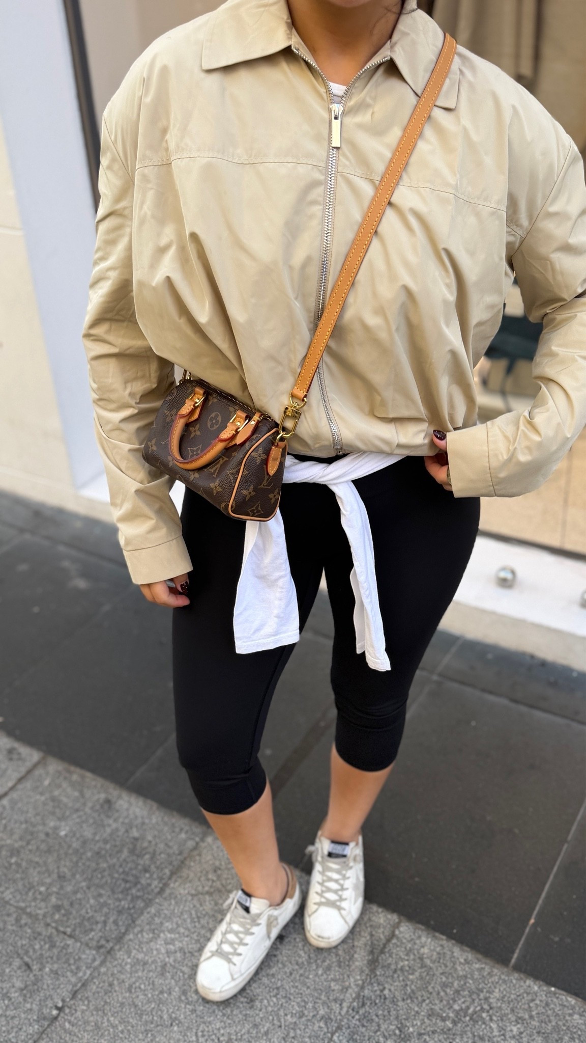 Travel day comfy ootd 
Jacket: xs 
Leggings: small
Wrap: small
Sneakers: 37
Nano speedy bag

#LTKgrwm #LTKTravel #LTKootd
