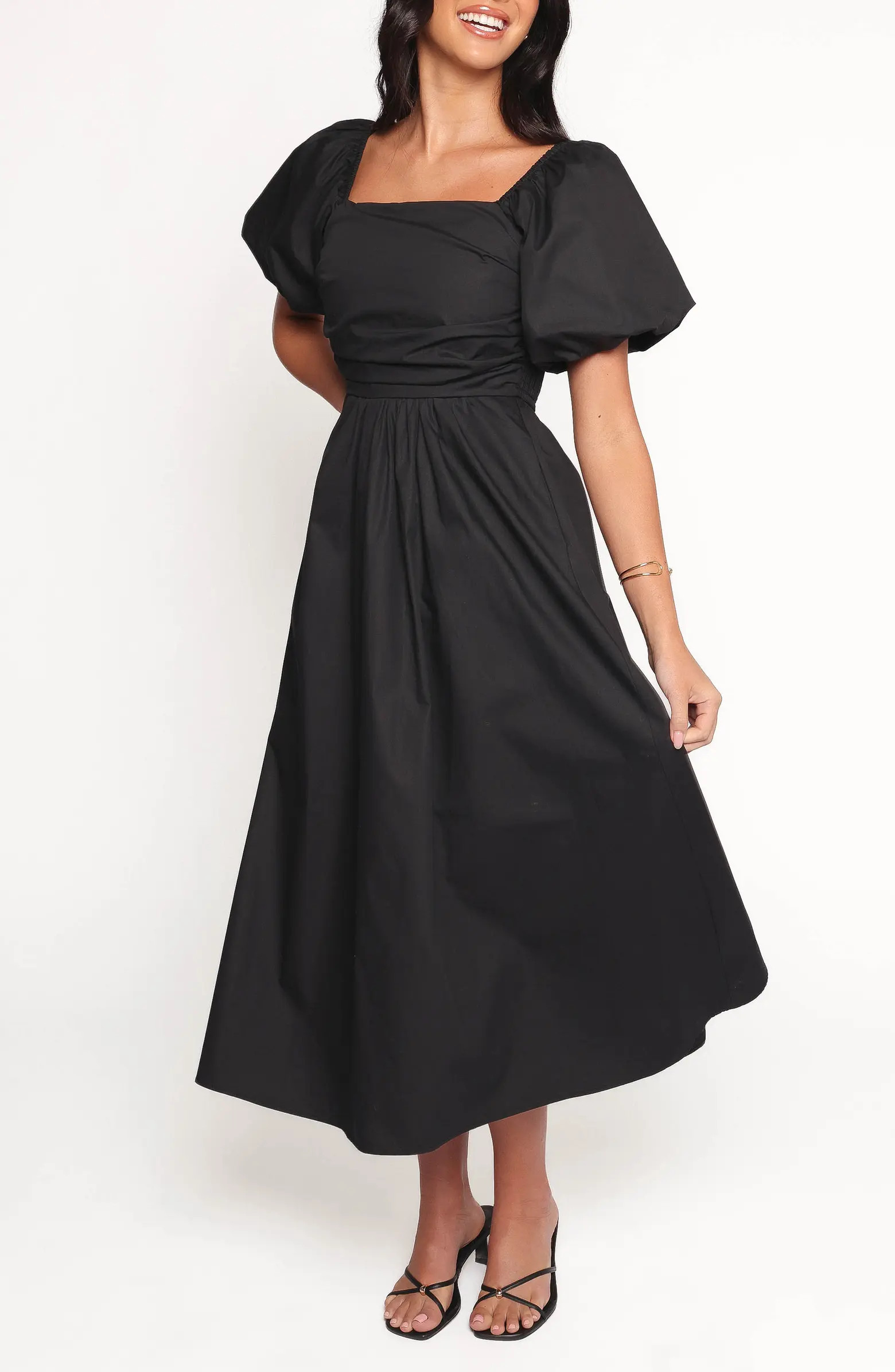 Clo Puff Sleeve Midi Dress | Nordstrom