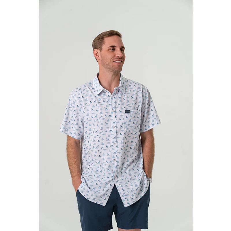 BURLEBO Men's Texas Pride Performance Button Up T-shirt | Academy Sports + Outdoors