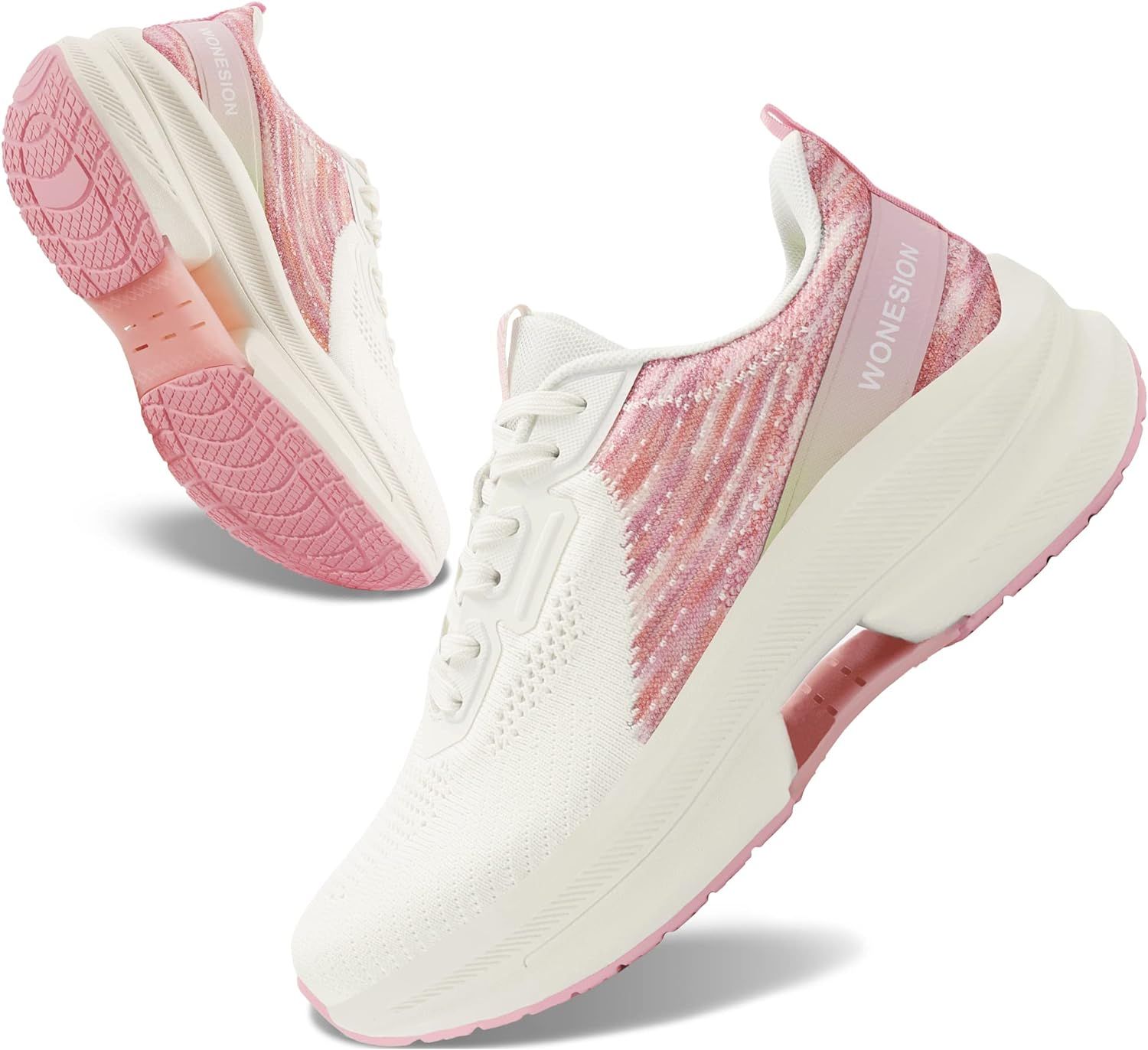 WONESION Women's Non Slip Walking Running Shoes Lightweight Athletic Tennis Sport Fashion Sneaker... | Amazon (US)