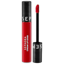 SEPHORA COLLECTION Cream Lip Stain 10HR Liquid Lipstick 129 Risky Red 0.16 oz. / 5 mL | Sephora (US)