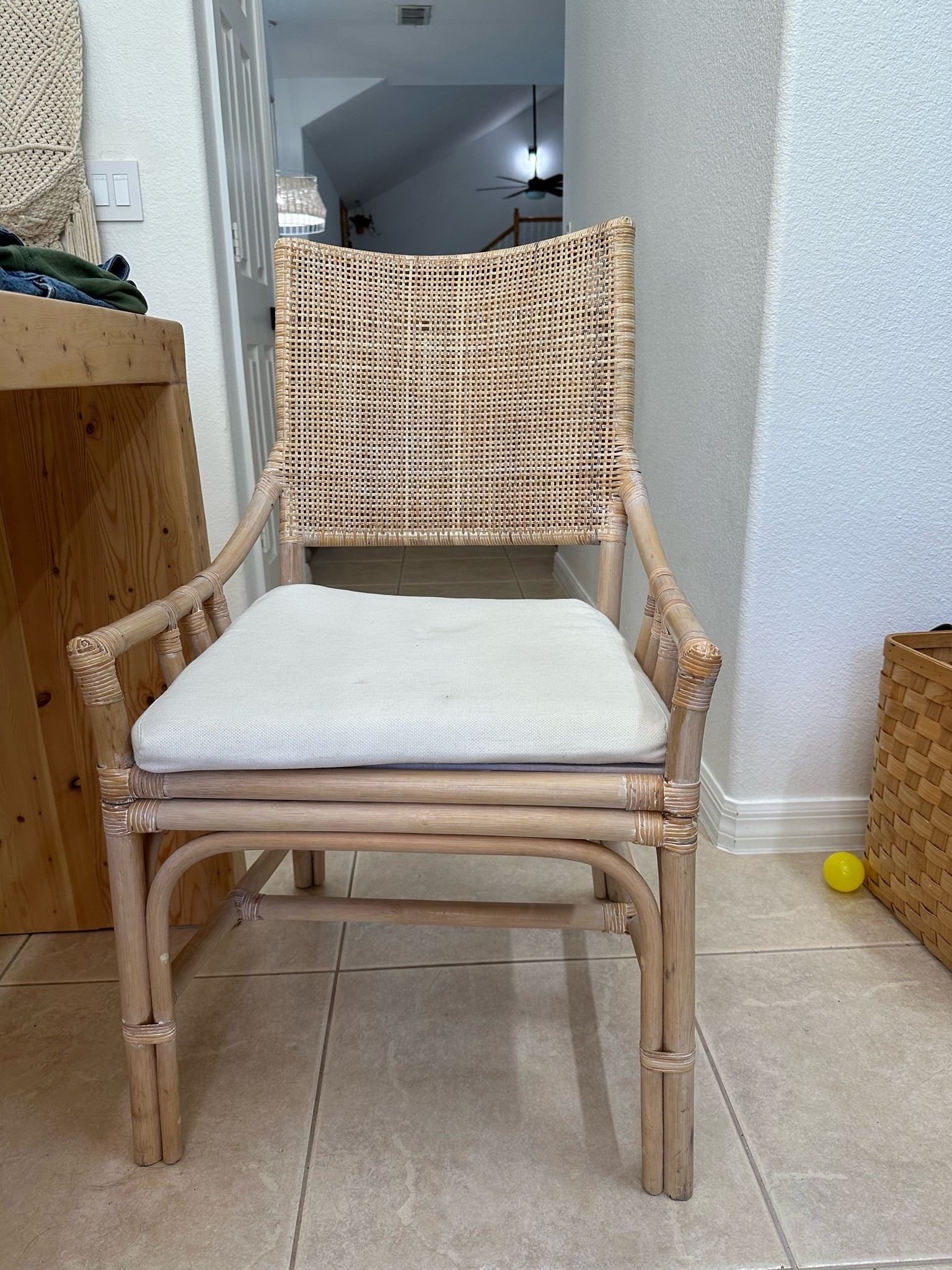 Our kitchen table chairs that we LOVE! The seats are washable which is so nice!
