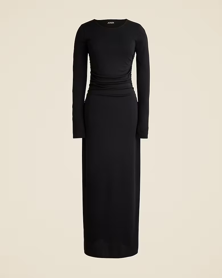 Long-sleeve dress in jersey crepe | J. Crew US