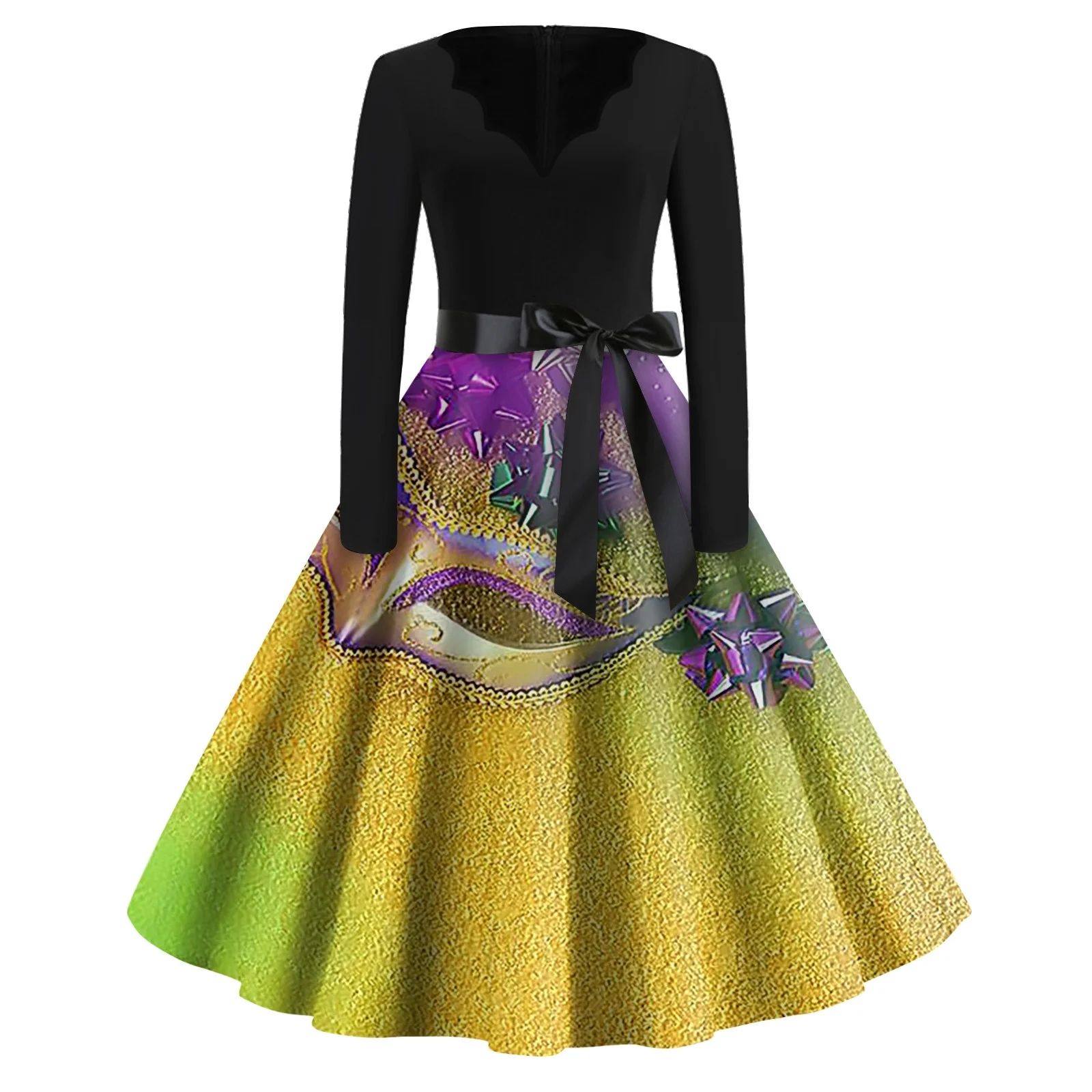 Don't Miss! Gomind Mardi Gras Carnival Cocktail Sequin Dresses for Women Green Women's Vintage 19... | Walmart (US)