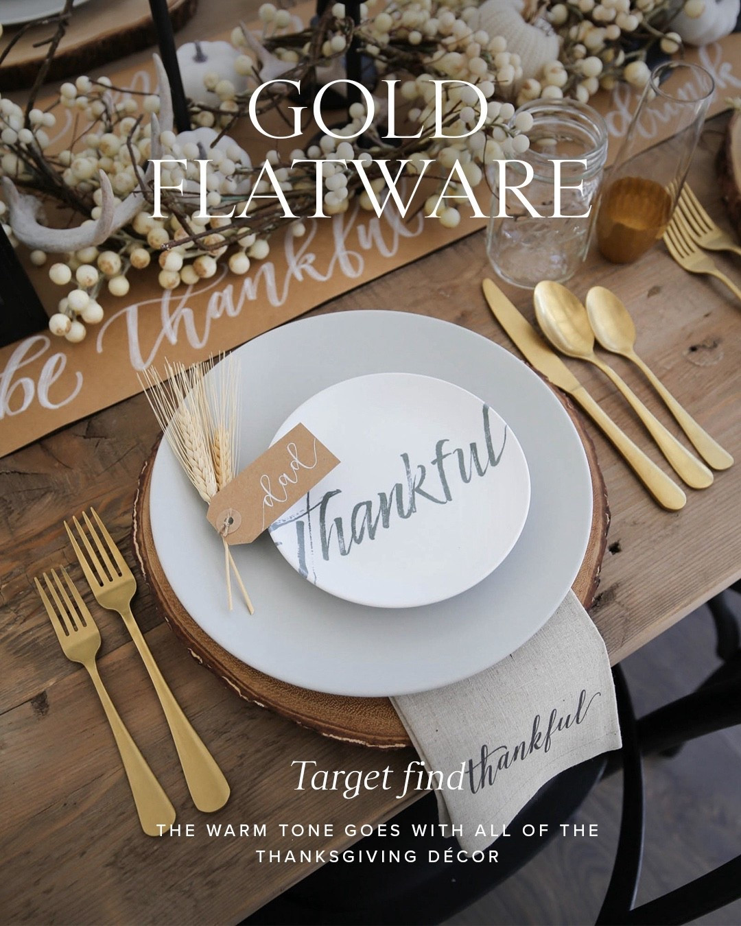 Gold flatware for a thanksgiving table💫🦃

Home decor
Entertaining 

#LTKSeasonal #LTKHoliday #LTKHome