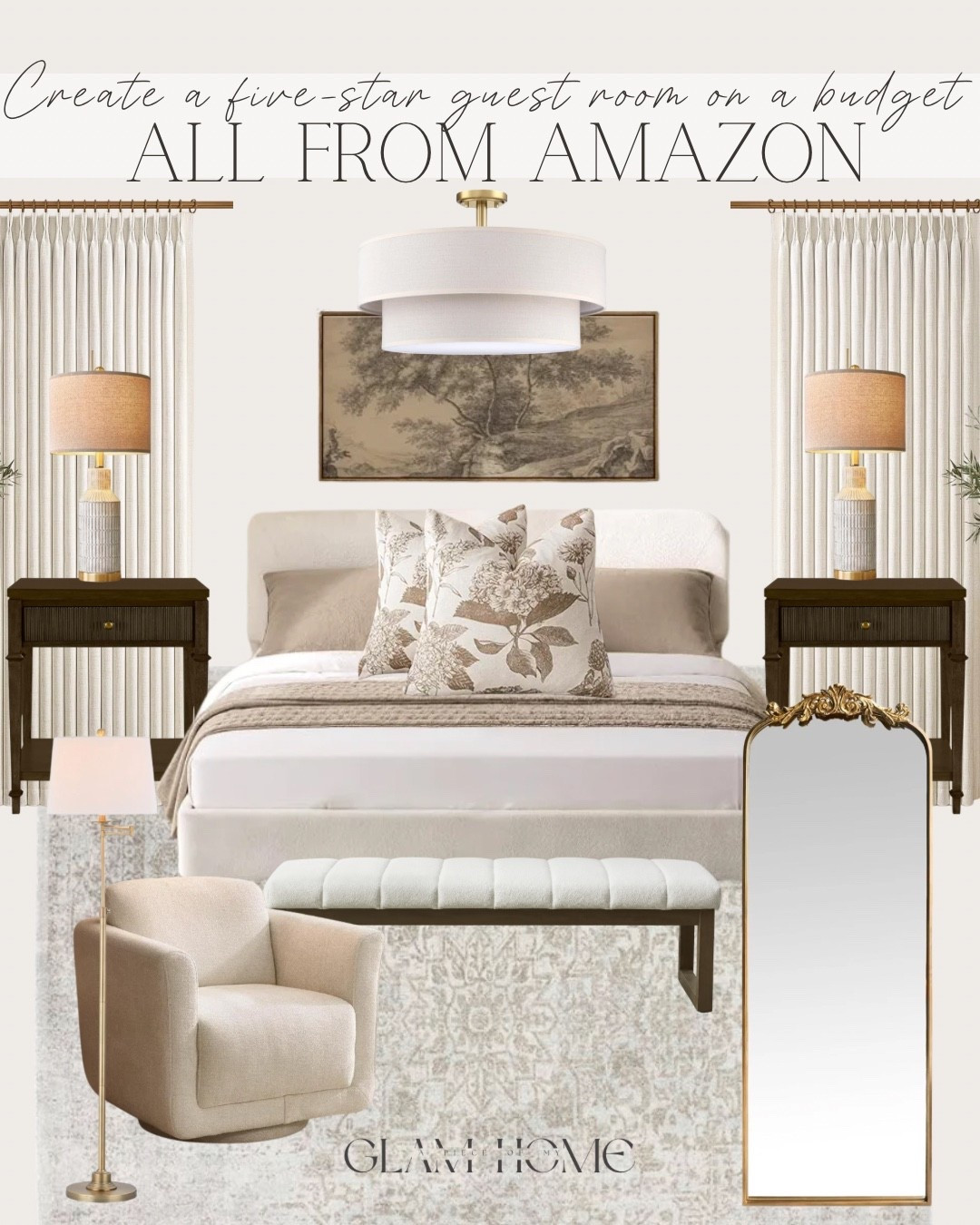 Amazon home, Amazon bedroom, Amazon bedroom finds, luxury bedroom, luxury home decor, affordable luxury, high end look for less, designer dupes, bedroom inspiration, primary bedroom, neutral bedroom, cozy bedroom, elevated home, bedroom makeover, upholstered bed, linen bedding, luxury bedding, duvet cover, throw pillows, accent pillows, cozy throw blanket, bedside lamps, nightstands, bedroom furniture, home decor, home finds, modern traditional, organic modern, timeless decor, elegant interiors, hotel inspired bedroom, layered bedding, neutral home, chic home, curated home, Amazon must haves, Amazon favorites, Amazon finds, home essentials, affordable home decor, bedroom essentials