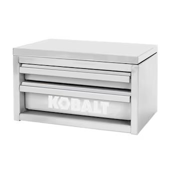 Kobalt Mini 10.83-in Friction 2-Drawer White Steel Tool Box | Lowe's
