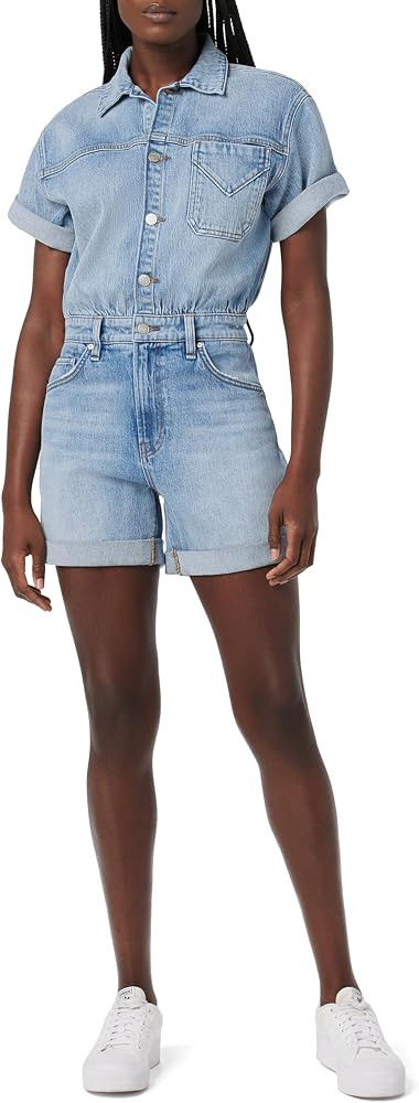 HUDSON Womens Short Sleeve Denim Romper | Amazon (US)