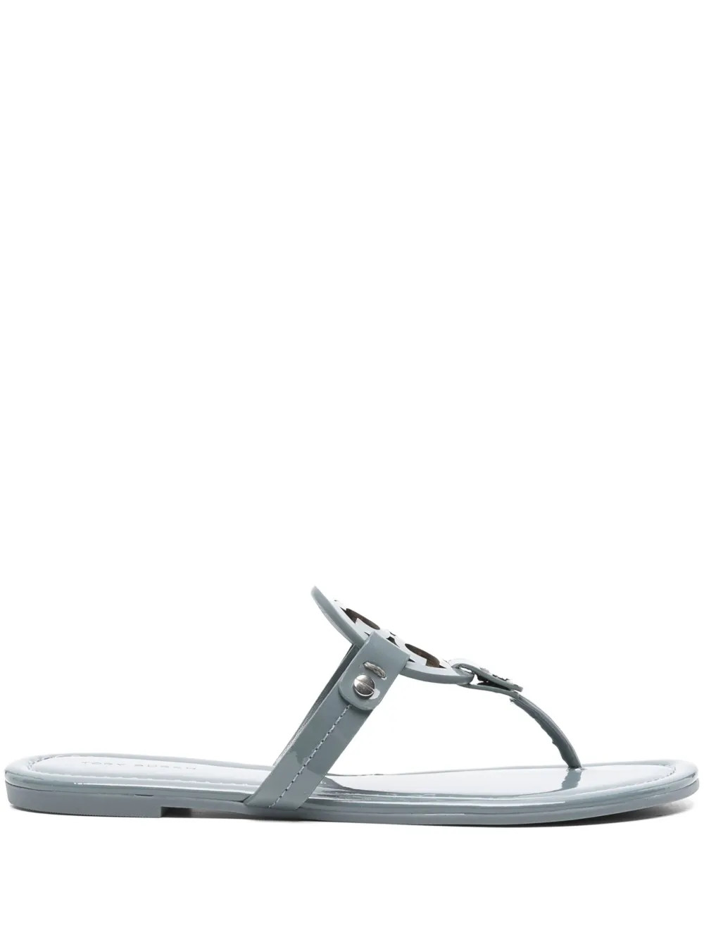 Tory Burch Miller patent-leather flip flops - Blue | Farfetch Global