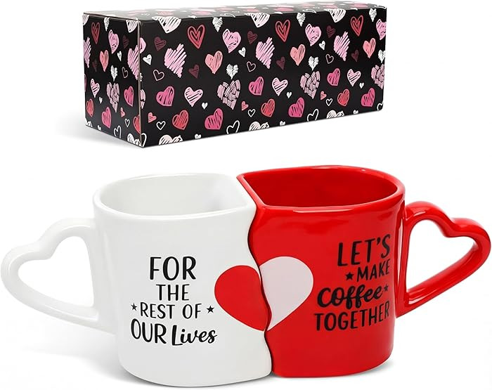 Ferrochef 2 Pcs Engagement Gifts for Couple Wedding Gifts Valentines Couple Coffee Mugs 2026 Cera... | Amazon (US)
