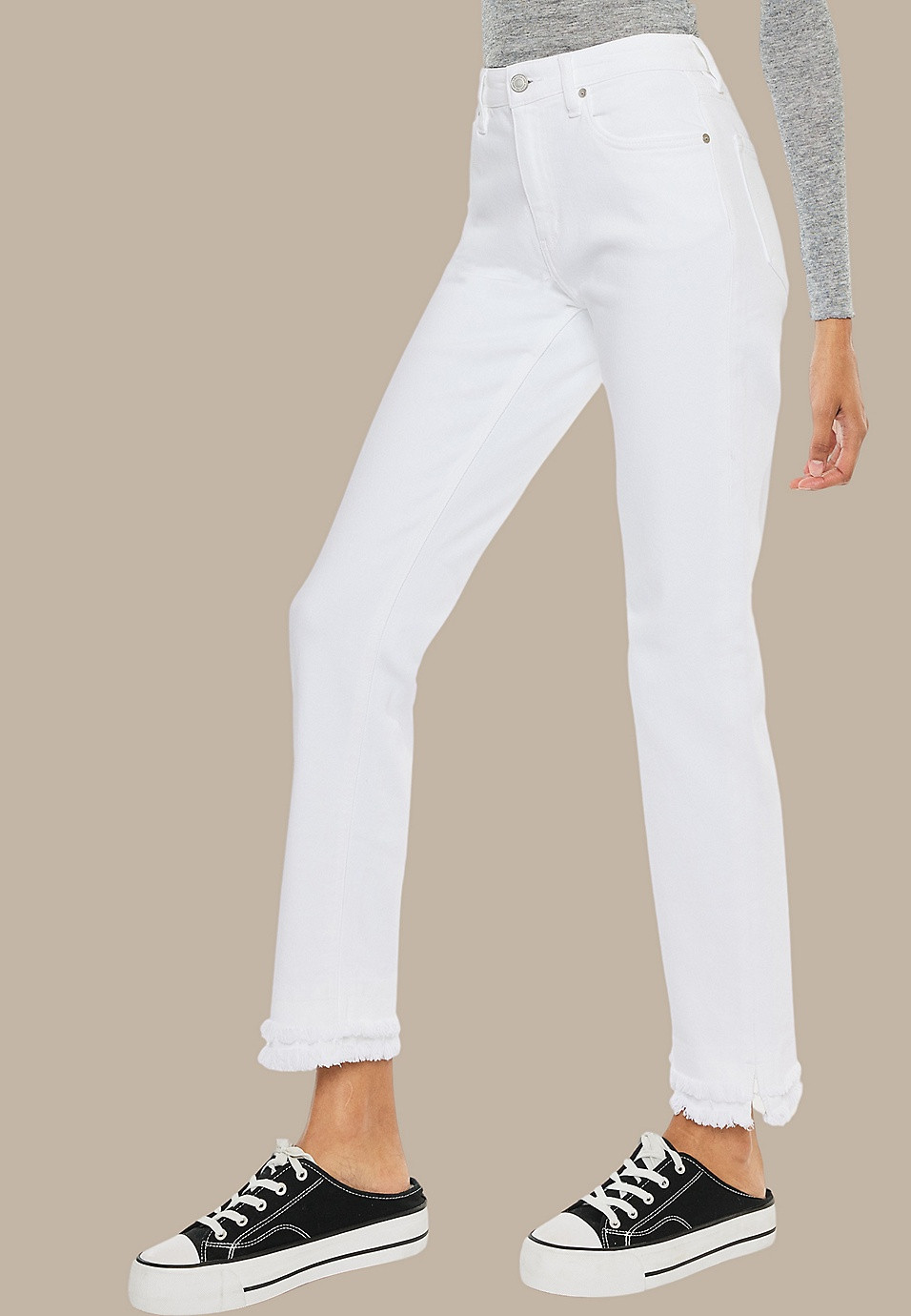 KanCan™ High Rise Double Layer Fray Hem Ankle Straight Jean | Maurices