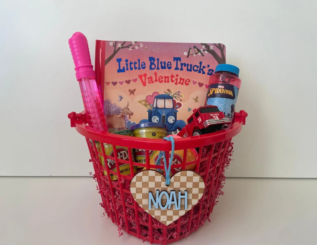 Personalized Valentines Basket Tags, Heart Tag, Dinosaur Tag, Valentine’s Day Tags, Bag Tags Cu... | Etsy (US)