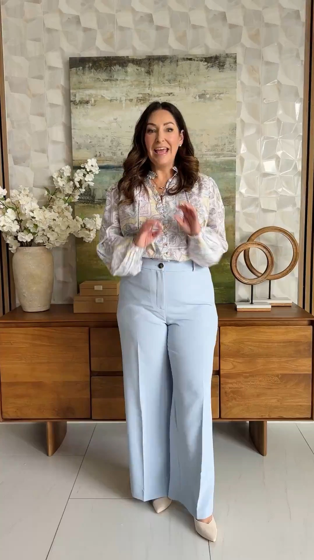 Spring Workwear from Ann Taylor - wearing large in top, 12 in pants both run true to size 

#LTKSeasonal #LTKMidsize #LTKOver40