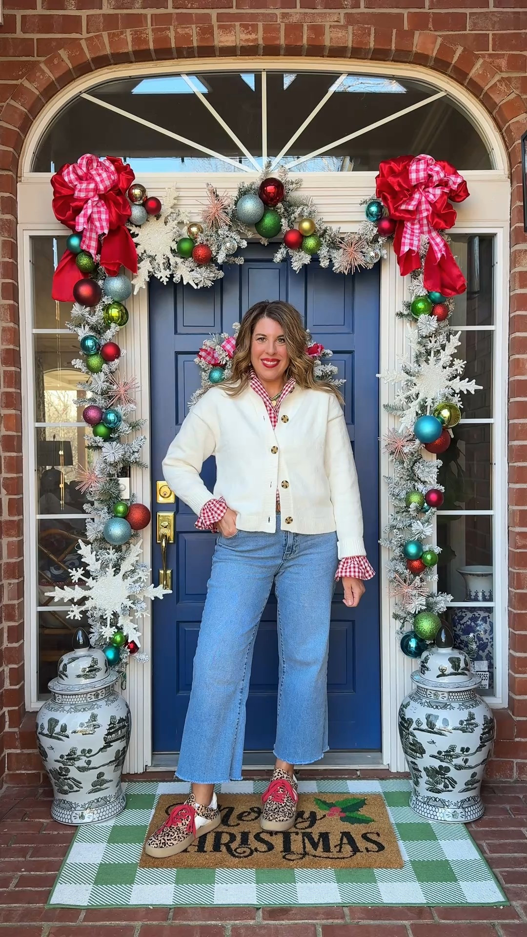 Cardigan SM
Top L but could have done M
Jeans M- cut hem