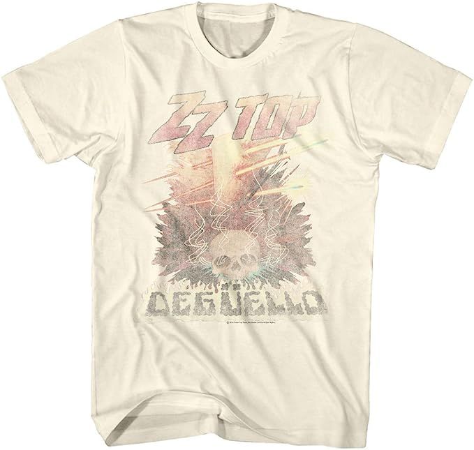 ZZ Top Rock Band Music Group Vintage Style Deguello Faded Logo Adult T-Shirt Tee | Amazon (US)