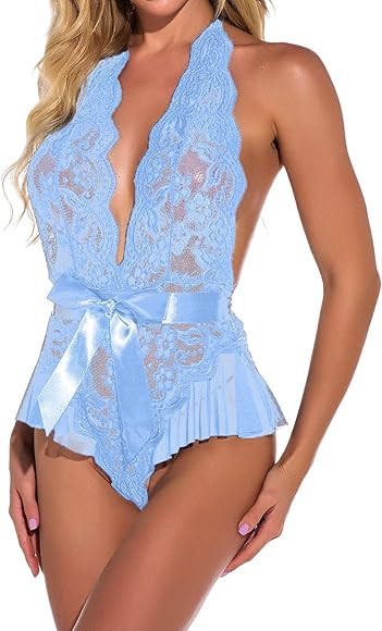 Godom Ladies Lingerie Sexy Sets UK, Womens Date Night Bodysuit Pajamas Womens Sexy Lace Bodysuit ... | Amazon (UK)