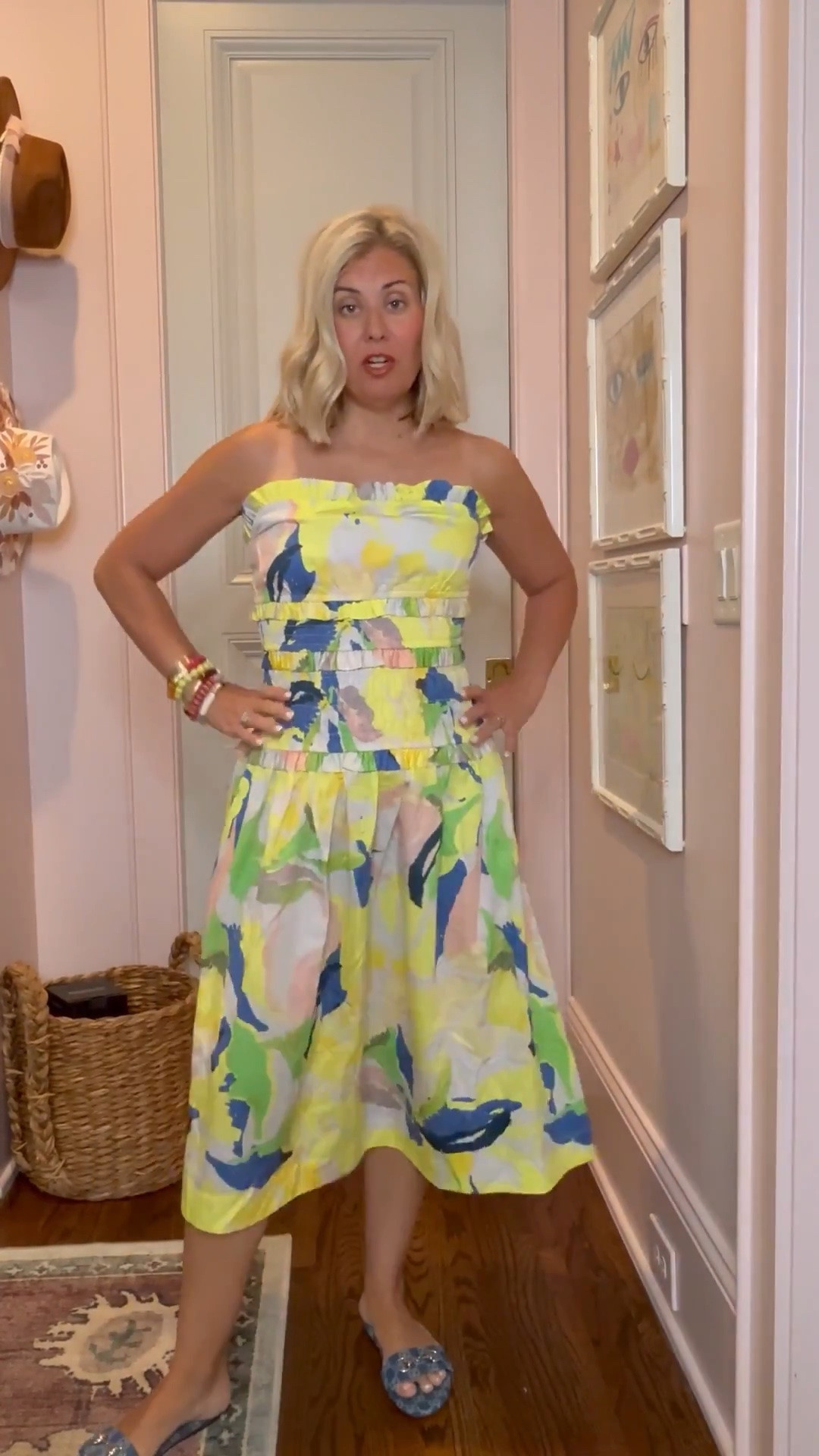 Yall this dress is insane!! The colors, the fit and the silhouette is so flattering. I’m in xs dress and 38.5 sandal (1/2 size up).

#LTKdayinmylife #LTKootd #LTKmomlife