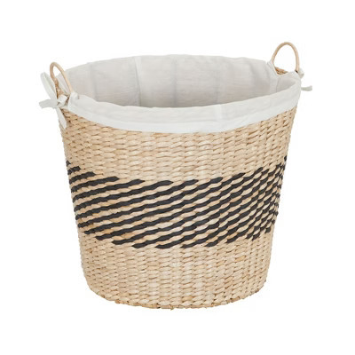 Woven Basket, Decorative Basket with Handles and Cotton Liner, Use for Storage, Organization, Laundry and More | Target