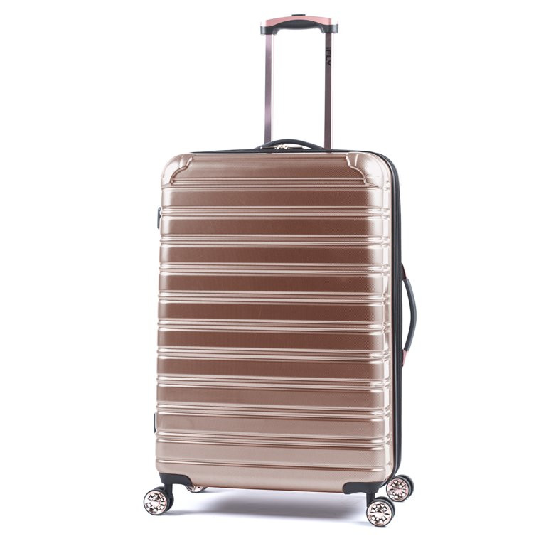 iFLY Hard Sided Fibertech 28" Checked Luggage, Rose Gold Luggage - Walmart.com | Walmart (US)