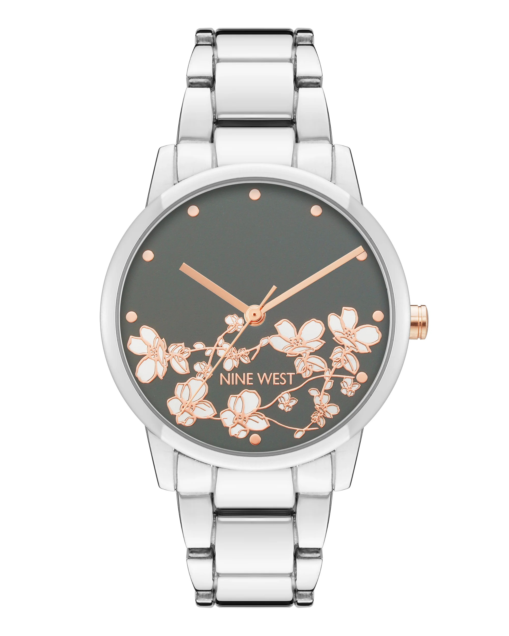 Floral Dial Metal Bracelet Watch | Nine West (US)