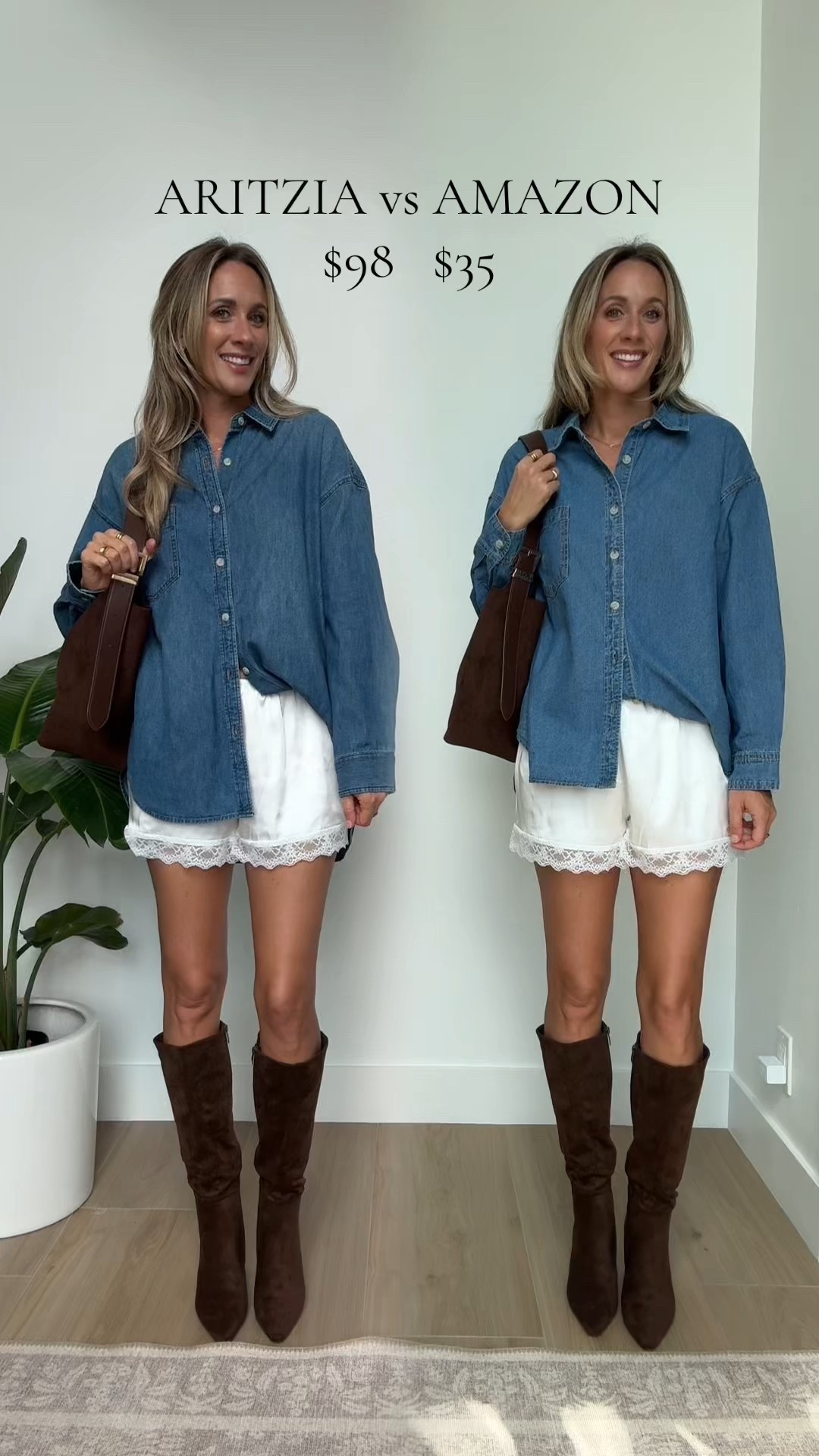 Comment DENIM SHIRT and I’ll send links! I love this Aritzia oversized denim shirt and think that this amazon top is a great look for less. Would you save or splurge? 

#LTKActive #LTKStyleTip #LTKFindsUnder50