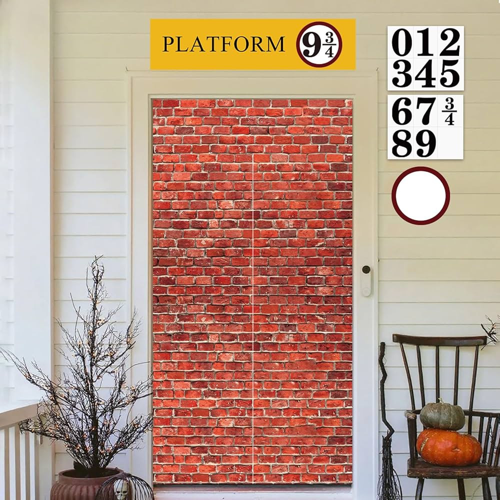 Red Brick Wall Backdrop Wall Decorations Halloween Christmas Wizard Magic Birthday Themed Party D... | Amazon (US)