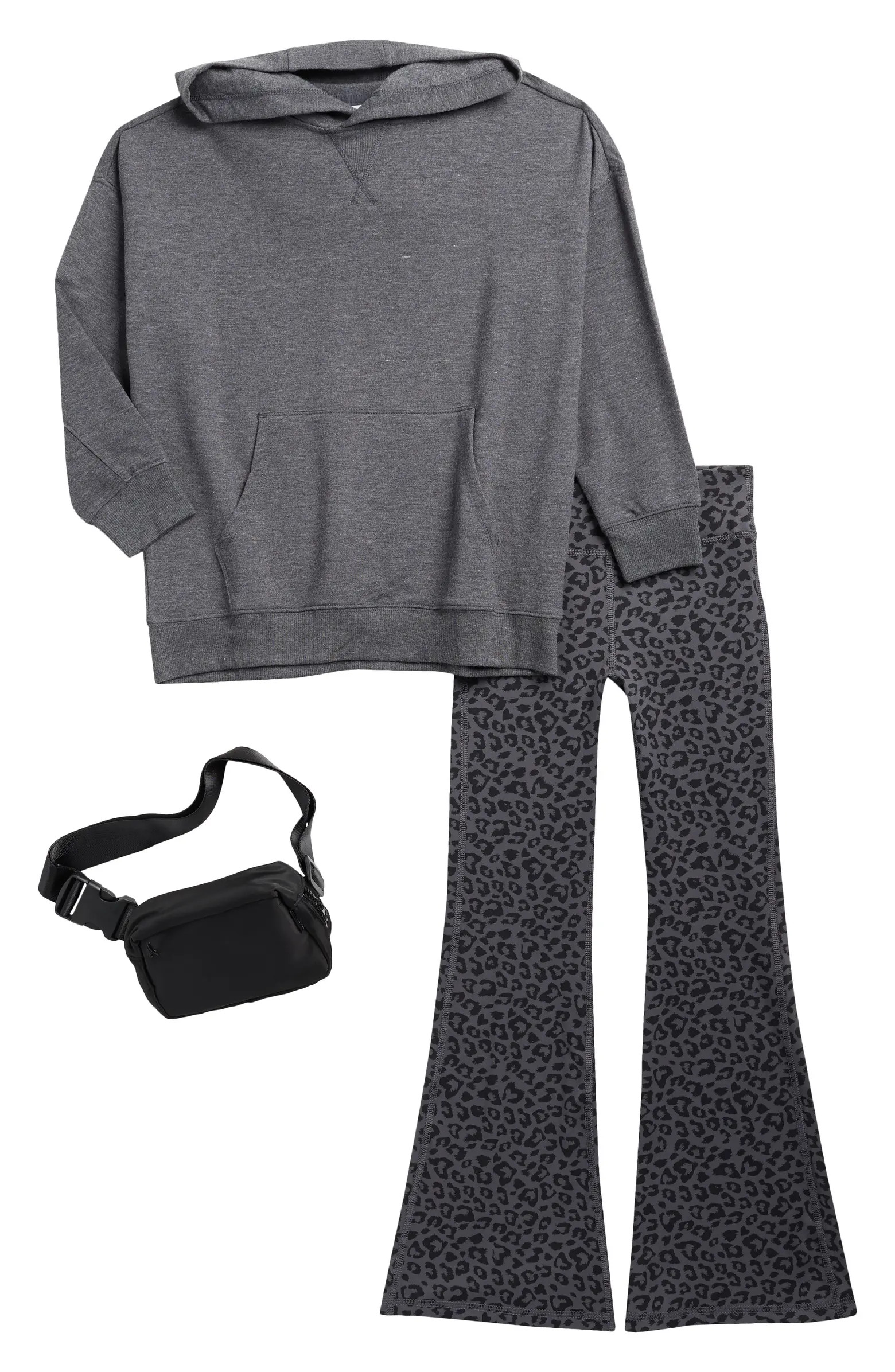 YOGALICIOUS Kids' Hoodie, Flared Leggings & Bag Set | Nordstromrack | Nordstrom Rack