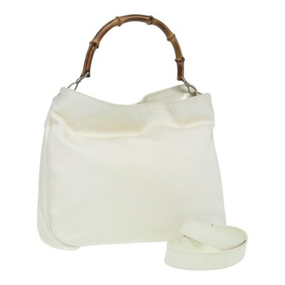 GUCCI Bamboo Hand Bag Canvas White 001 1705 1577 Auth 83496  | eBay | eBay US