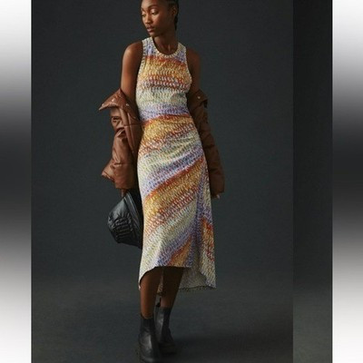 Anthropologie Daily Practice Treasure Ruched Tank Midi Dress - 1X | eBay US