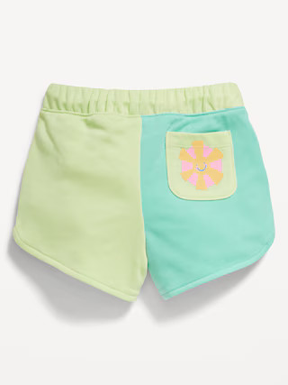 Color-Block Graphic French-Terry Shorts for Toddler Girls | Old Navy (US)