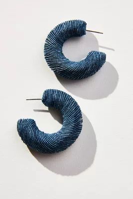 Silk Tapestry Hoop Earrings | Anthropologie (US)