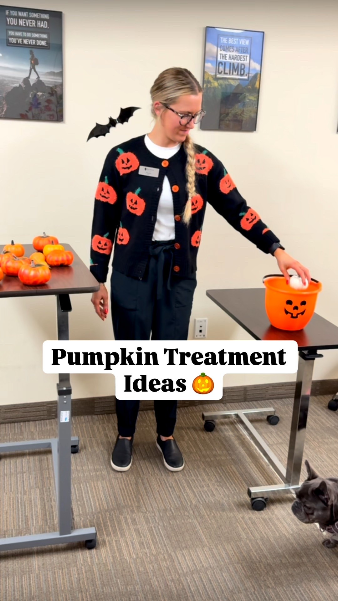 Pumpkin themed treatment ideas🎃

•Wheelchair obstacle course

•Upper body strengthening with flex bars

•Balance and coordination 

•Practice safe functional reaching with a reacher 

#LTKHoliday #LTKHalloween #LTKSeasonal