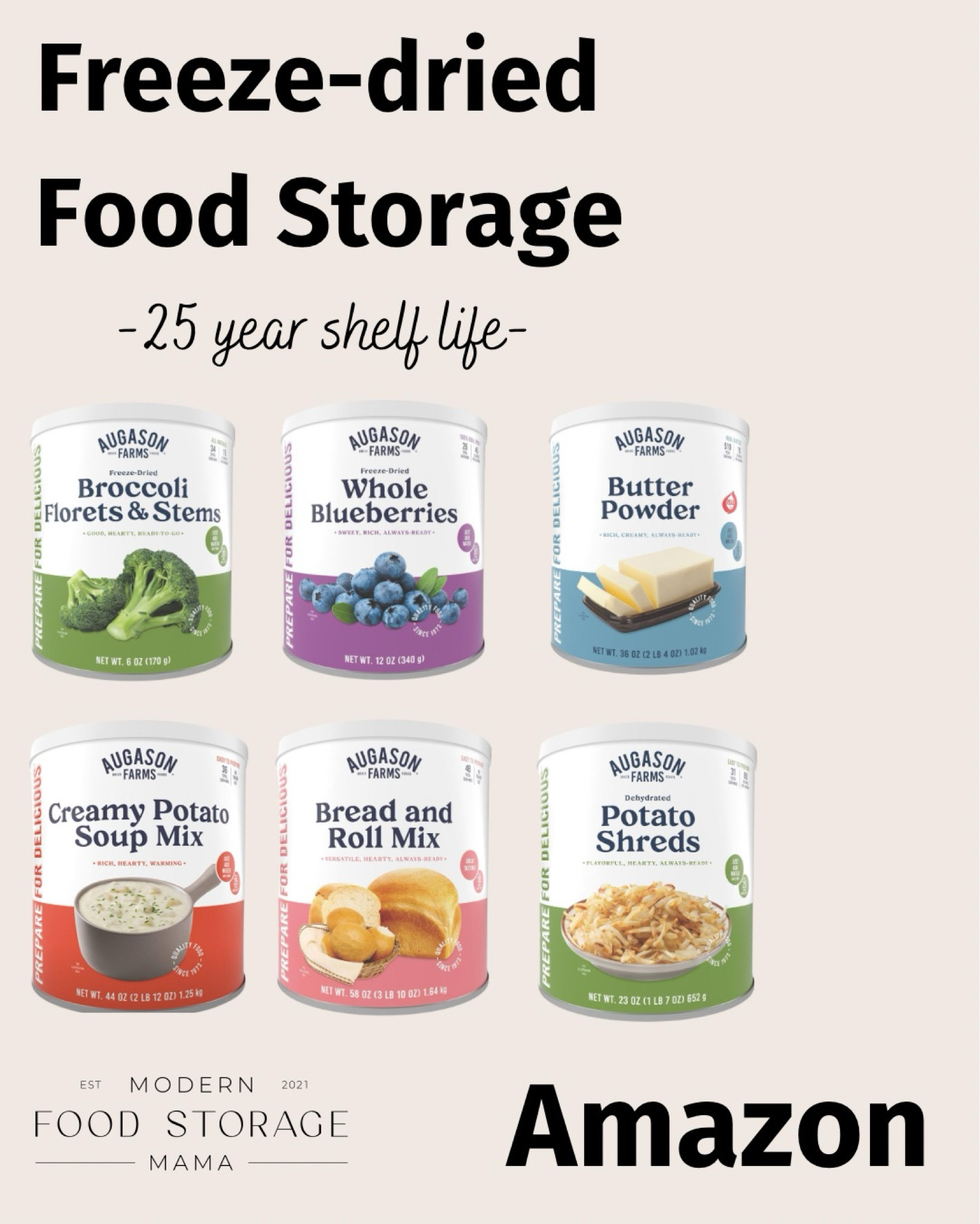 Did you know that you can buy long-term food storage on Amazon? 🙌🏼

I recommend building up your food storage slowly but consistently! You can find a variety of freeze dried foods from Auguson Farms off Amazon for affordable prices. 



#foodstorage #freezedried #preparedness #emergency 

#LTKSaleAlert #LTKFamily #LTKHome