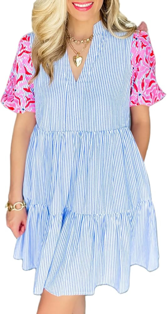 Timeless Tiered Ruffle Floral Patterned Dress for Spring Summer | Amazon (US)