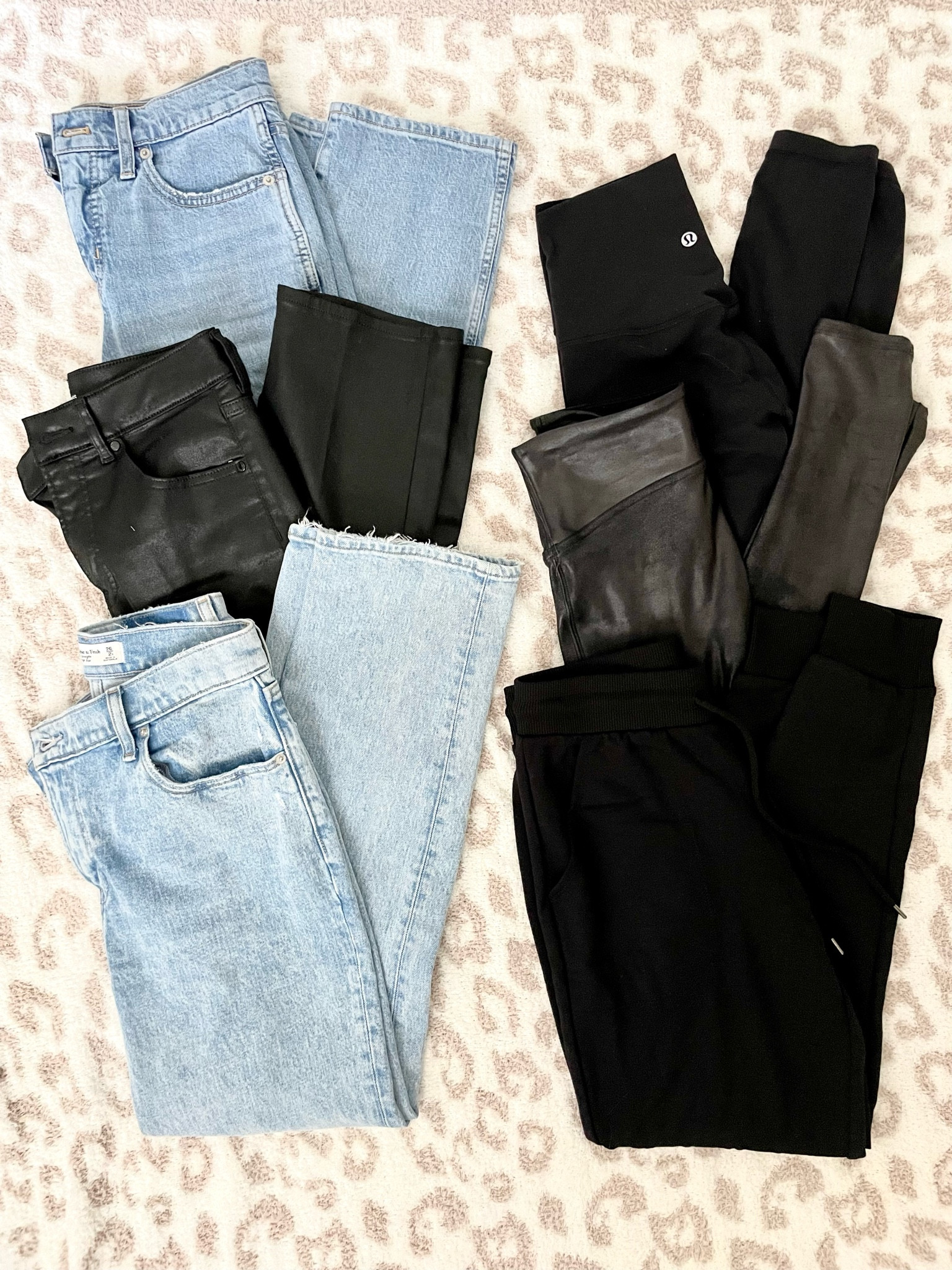 Straight jeans, black jeans, leather leggings, Spanx leggings, Lululemon, joggers 

#LTKSeasonal #LTKstyletip #LTKunder100