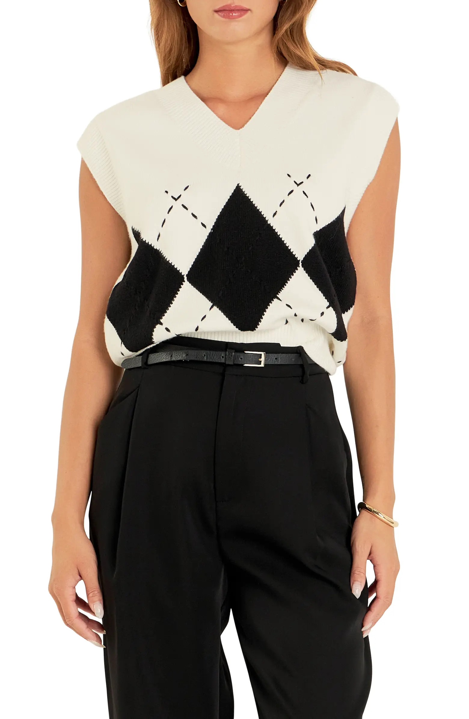 English Factory Argyle Pullover Sweater Vest | Nordstrom | Nordstrom