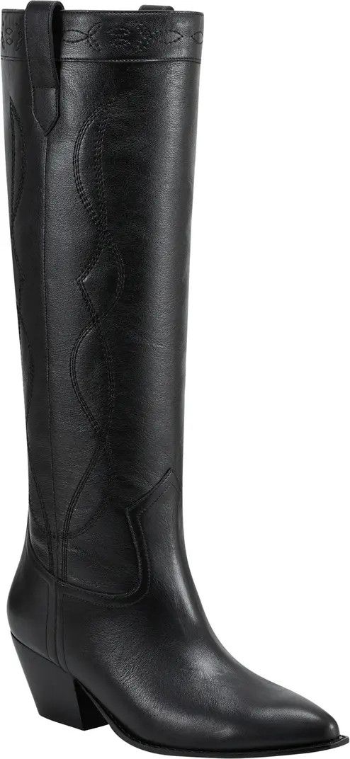 Edania Pointed Toe Knee High Boot (Women) Fall Black Knee High Boots Black Tall Boots Outfit | Nordstrom