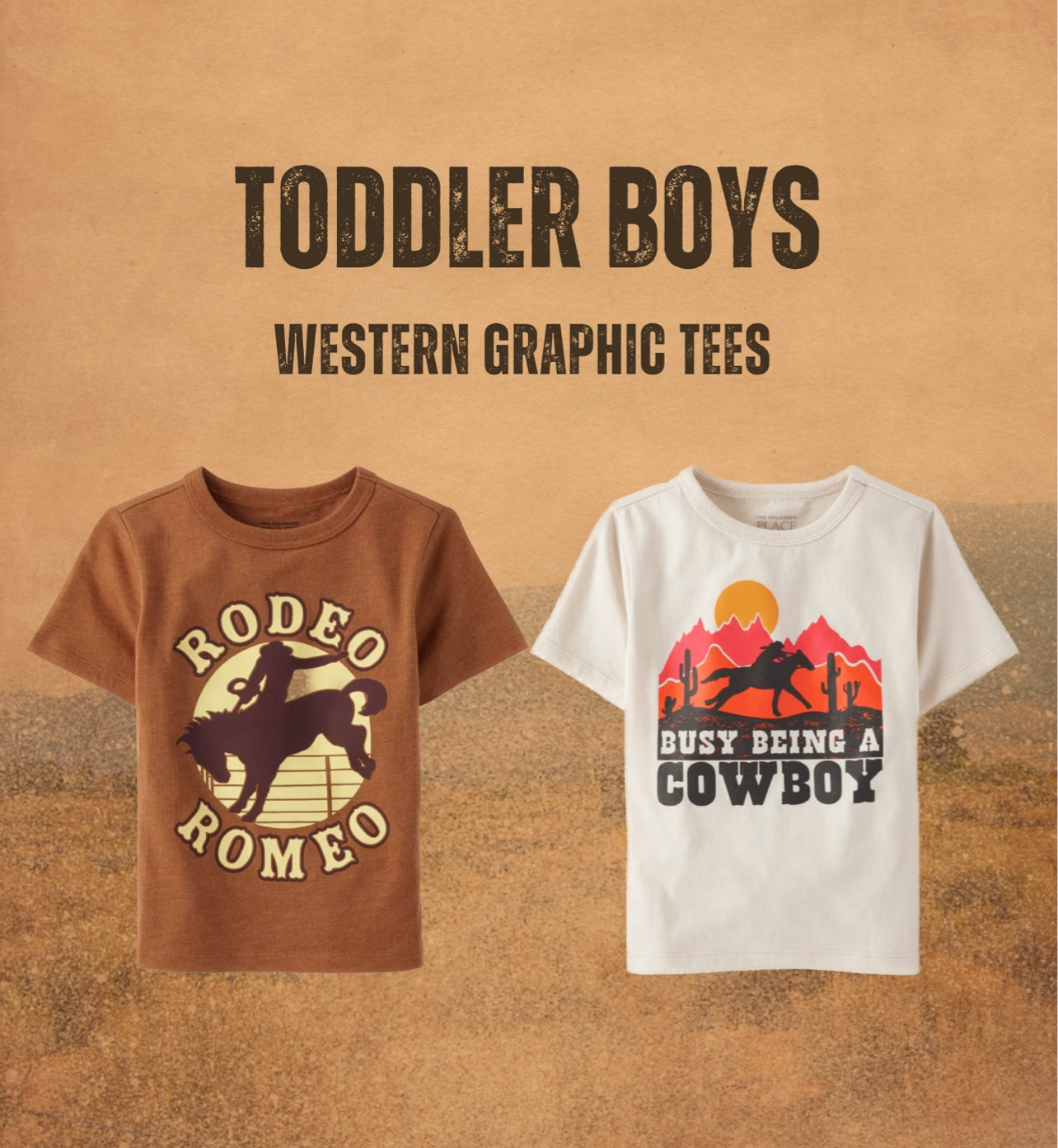 Toddler boys western graphic tees
I always love when I stumble on graphic tees for Nixon with a little western touch. It’s almost county fair season so we are stocking up on affordable tees to keep cool. These two are under $10 right now at children’s place.
Kids clothes. Boys graphic tees. Cowboy T-shirt. Rodeo outfit. Summer essentials. Affordable toddler outfits. Cute play clothes.

#LTKBaby #LTKKids #LTKSaleAlert
