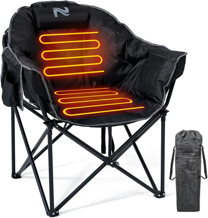 Lilypelle Oversized Heated Camping & Patio Lounge Chairs - 3 Heat Levels, Portable Folding Moon S... | Amazon (US)