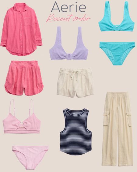 Aerie recent purchases for summer
Bikinis on sale
Bikini top $15
Cargo linen pants
Comfy linen set
Comfy short set
Beach vacation outfit



#LTKSeasonal #LTKSwim #LTKTravel