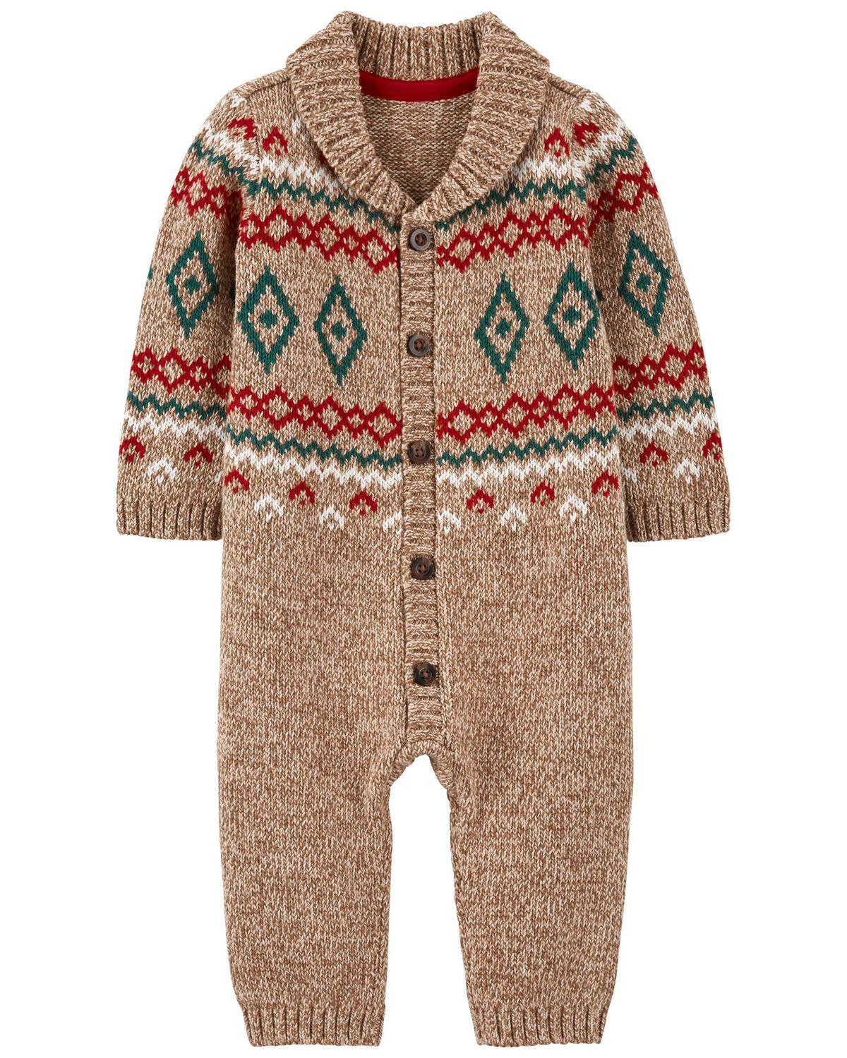 Multi Baby Fair Isle Jumpsuit | carters.com | Carter's