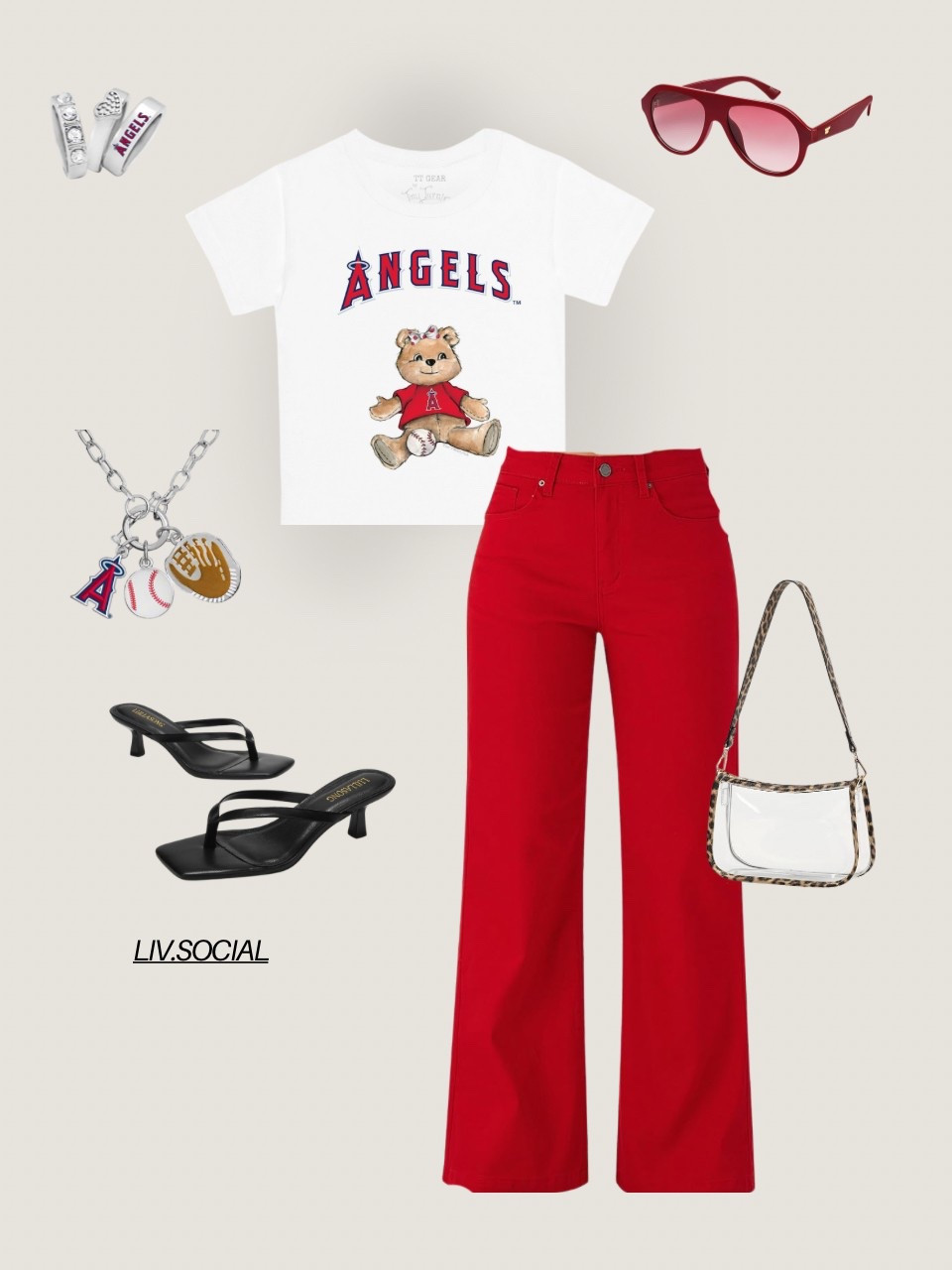 Los Angles Angles Baseball Game Outfit #baseball #baseballgame #la

#LTKActive