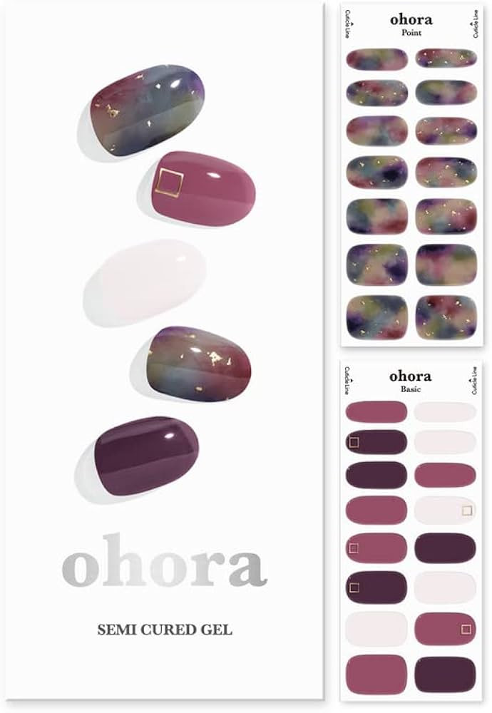 ohora Semi Cured Gel Nail Strips (N Tie-dye) - Works with Any Nail Lamps, Salon-Quality, Long Las... | Amazon (US)
