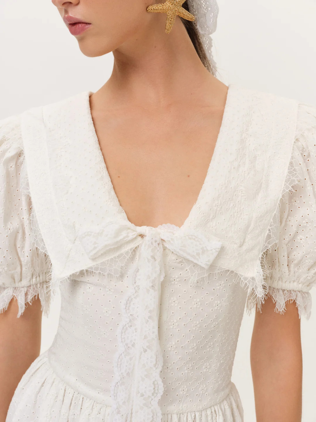 Frannie Mini Dress \u2014 White | For Love & Lemons