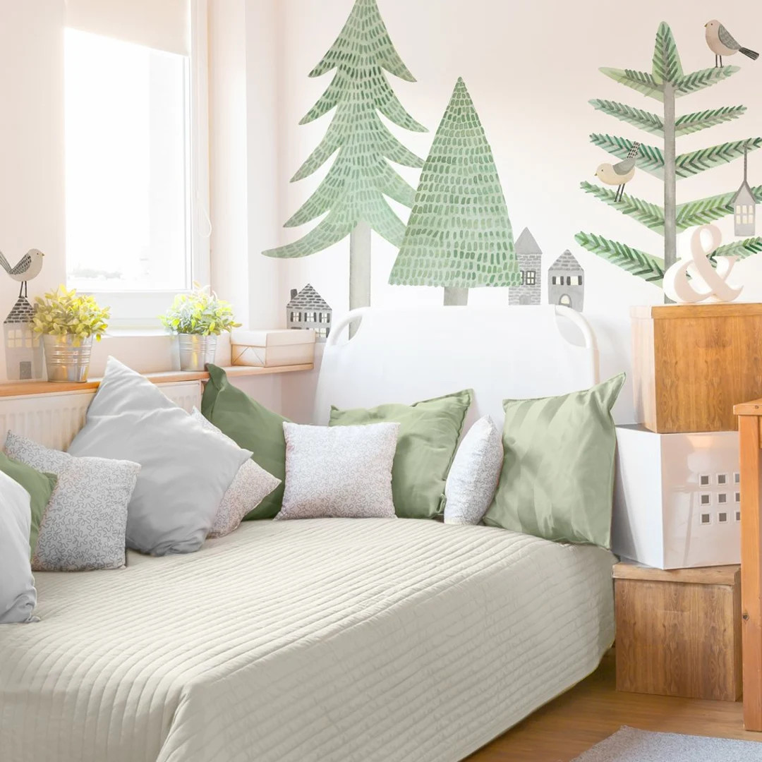 Spruce Forest Kit - Large - Fabric Wall Decal - Evergreen - Mej Mej | Etsy (US)