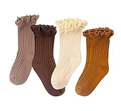 Little Girls Vintage Ruffle Ankle Lace Socks Toddler Girl Boot Socks | Amazon (US)