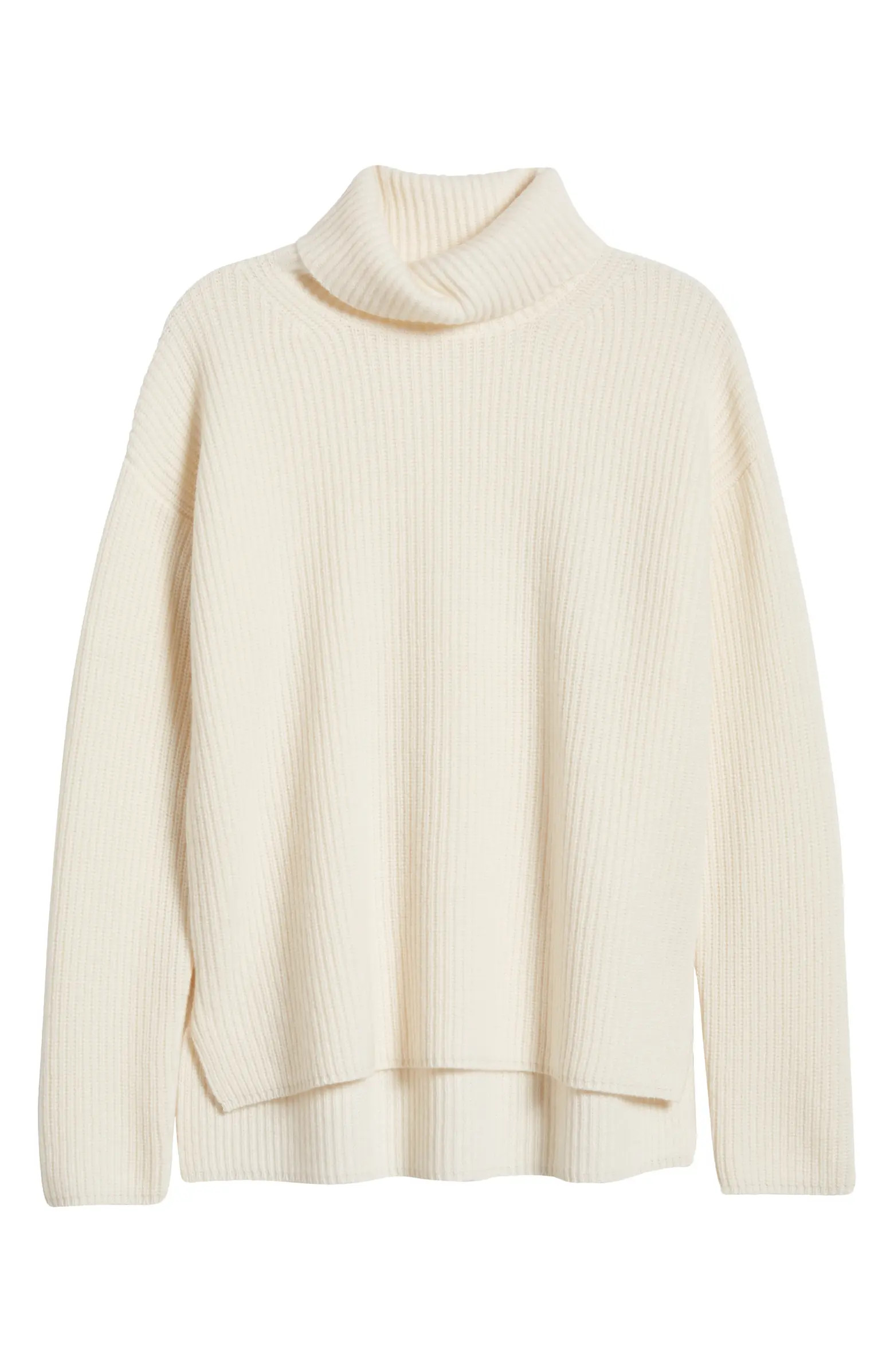 Wool & Cashmere Rib Turtleneck Sweater | Nordstrom