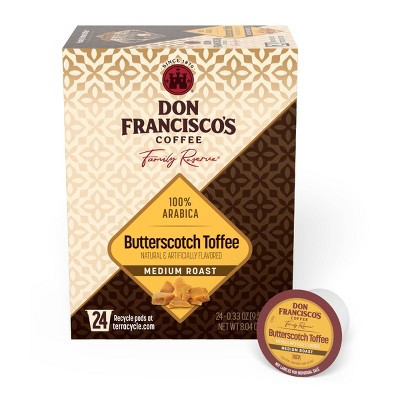 Don Francisco's Butterscotch Toffee Medium Roast Coffee- Single Serve Pod - 24ct | Target