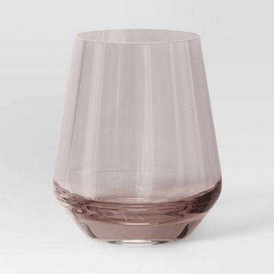 14.8oz Stemless Wine Glass Pink - Threshold™: Dishwasher-Safe, Recycled Content, Cold Beverages | Target