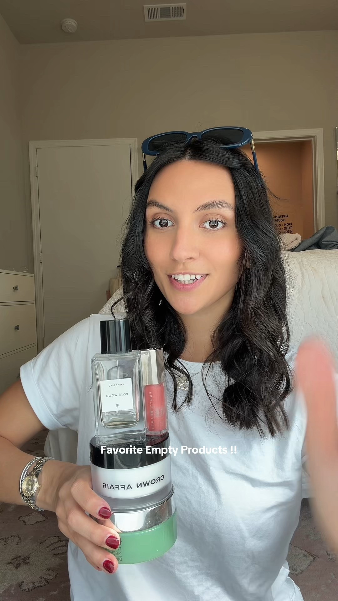 Here are all my favorite empty products!! I use these everyday and will forever & ever!! All linked in my LTK! 💄🧴💞✨

Elemis Pro Collagen Cleansing Balm!! Literally takes off all my
makeup and makes my skin feel amazing after! 
Crown Affair my all time FAV dry shampoo! Obsessed with literally every product they make! 
Fenty Beauty my desert island item!!! Best gloss evaaa! 
Anine Bing (not on LTK) my signature scent! Always get so many compliments wearing this! Just perfect! 

#LTKBeauty